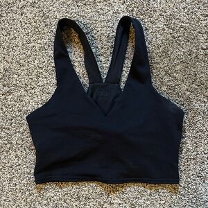 Alo Black Airbrush Real Bra Tank